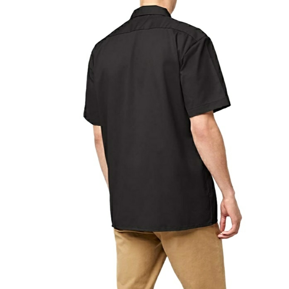 DICKIES short sleeve button down black work shirt - Picture 2 of 6